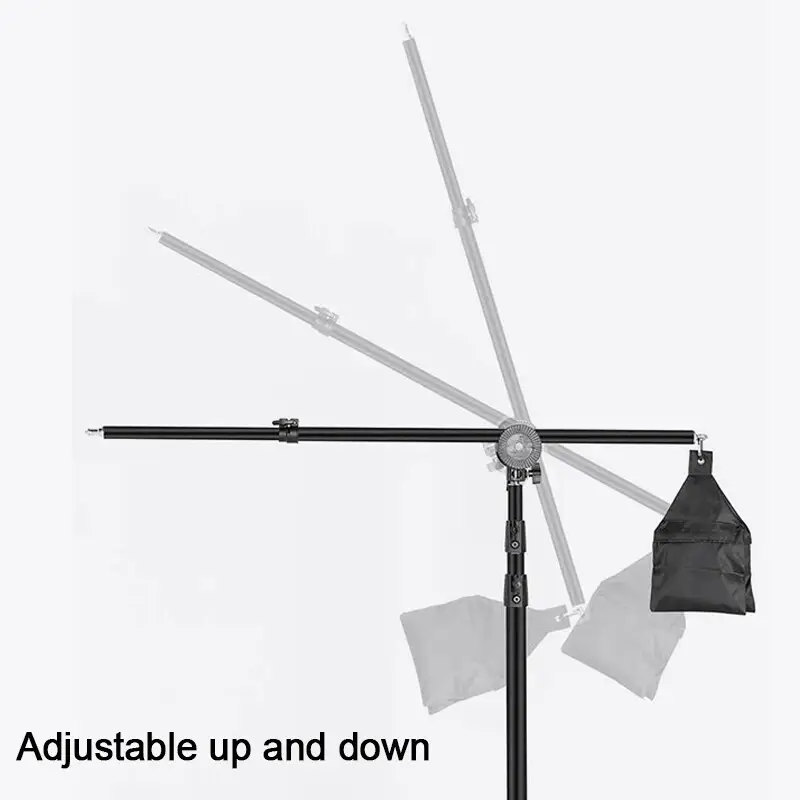 Studio Photo Video Light Stand Telescopic Boom Arm Holder 360 With Sandbag -UK