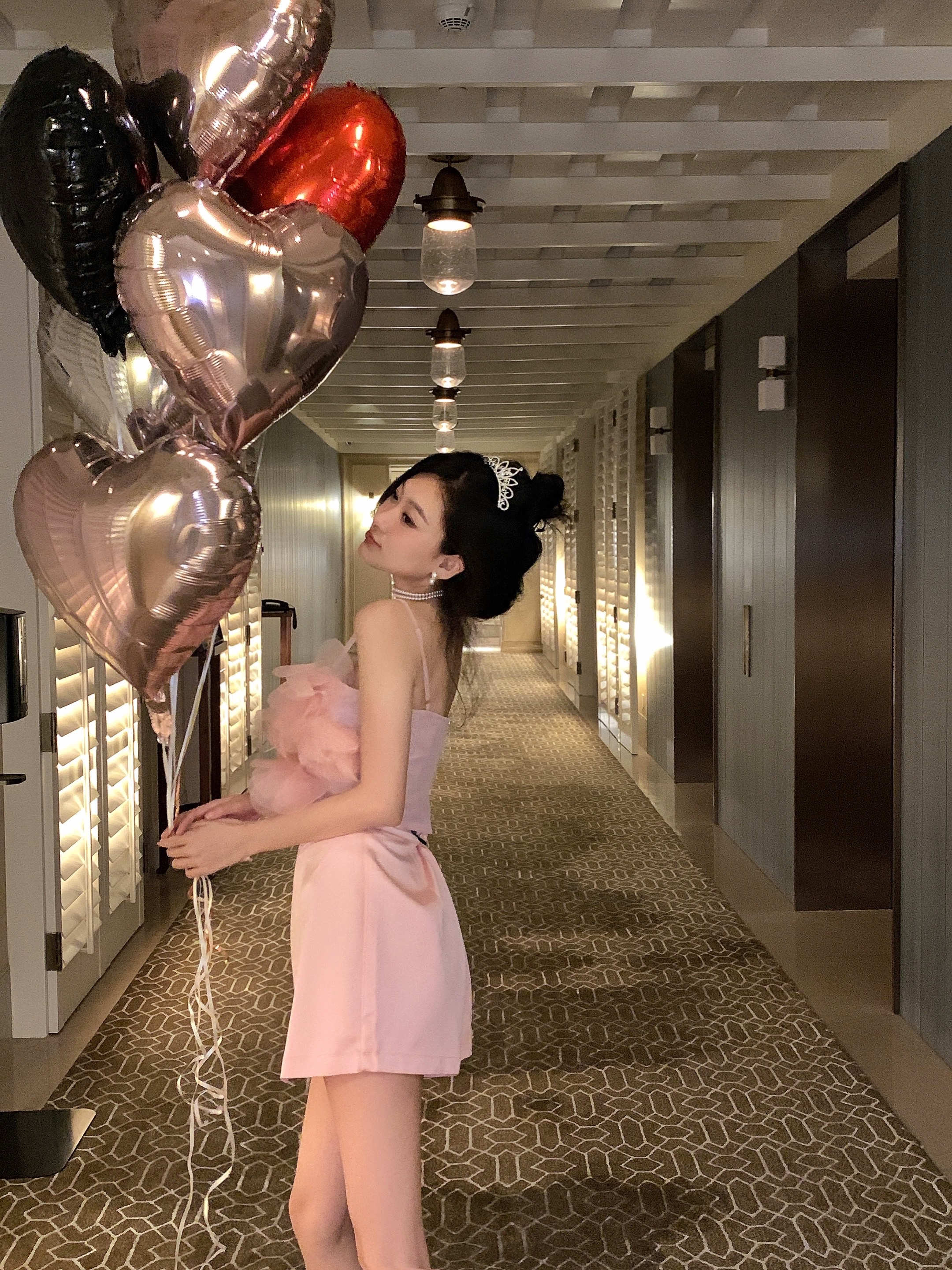 Sweet And Spicy Mesh Camisole Women's Three-dimensional Flower