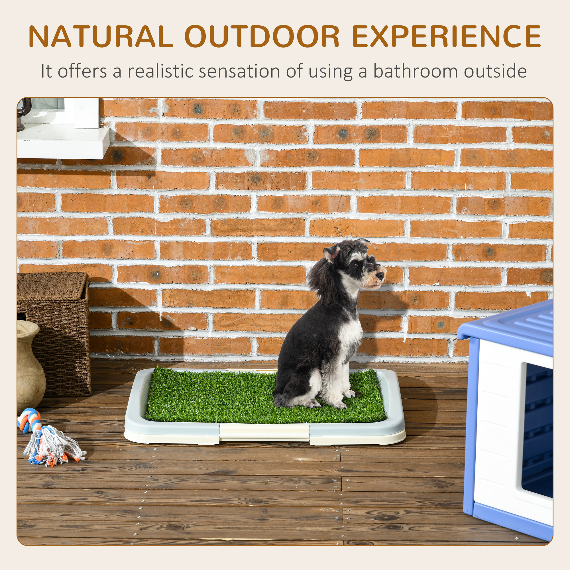 Puppy Training Mat, Indoor Portable With Artificial Lawn, Grid, Panel — image 4