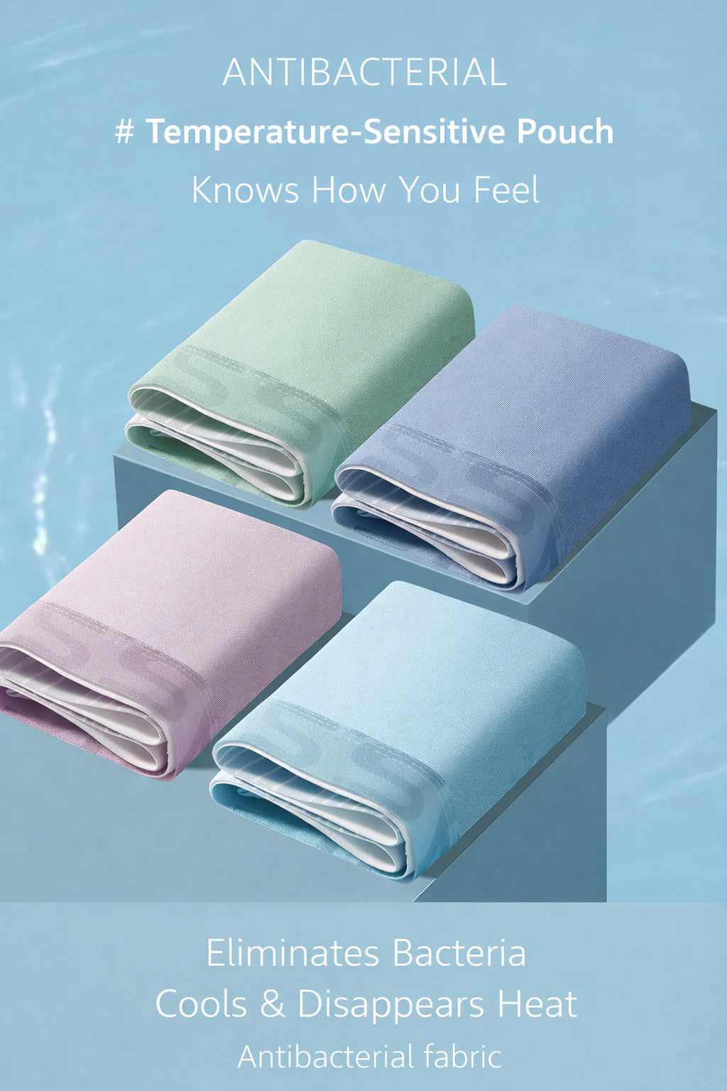 Men's Ice Silk Boxer Briefs Breathable, Moisture-Managing, Ultra-Soft Comfort Underwear For Summer