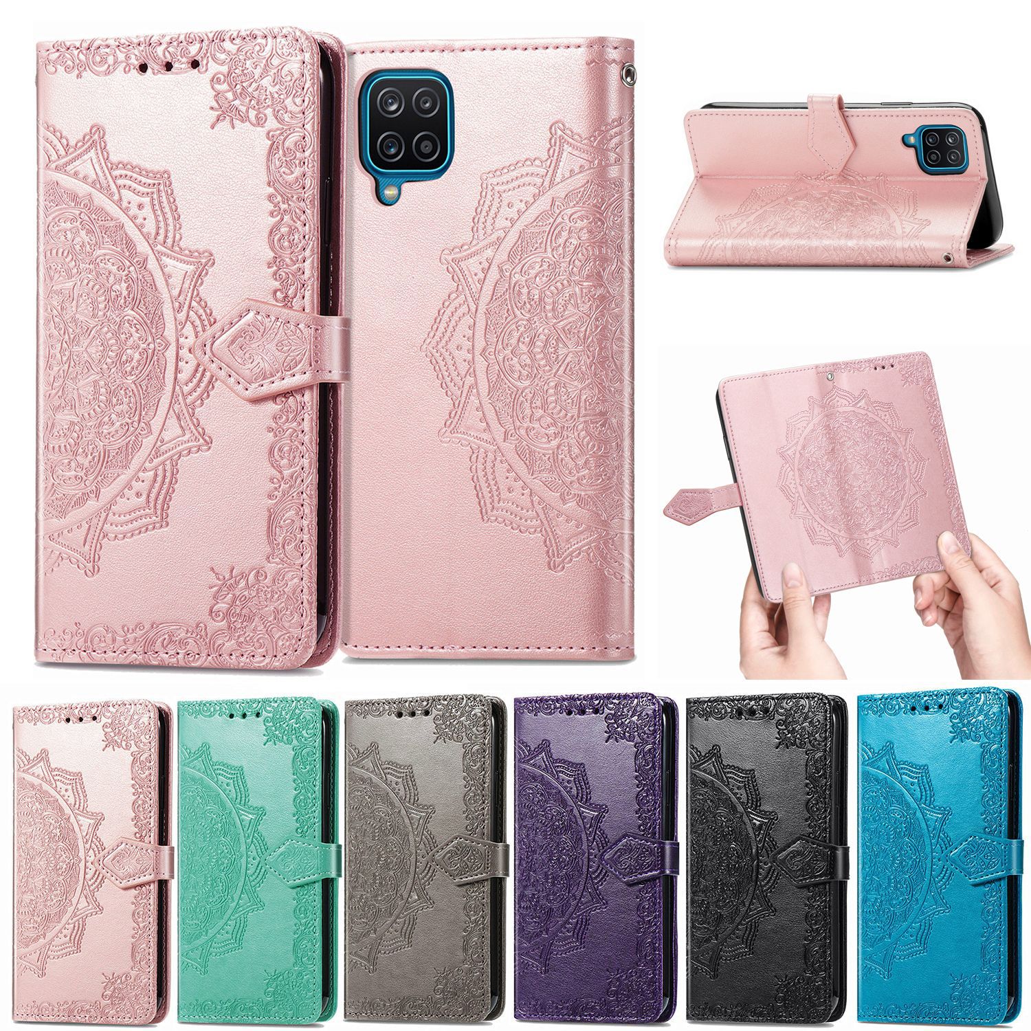 Suitable For A12 Mobile Phone Leather Case Magnetic Flip Cover Embossed Protective Case