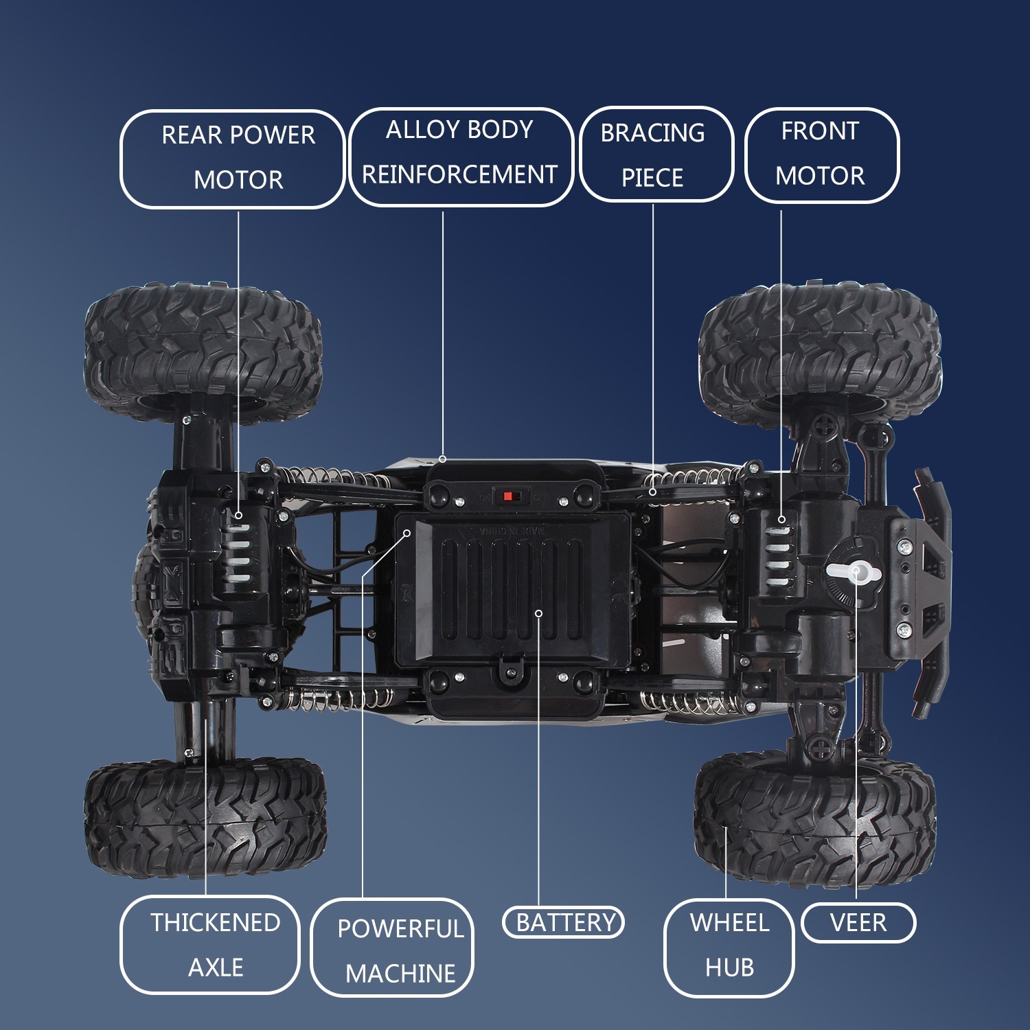 XL Large Remote Control RC Cars Big Wheel Car Monster Truck 4WD Kid Toy Electric — image 6