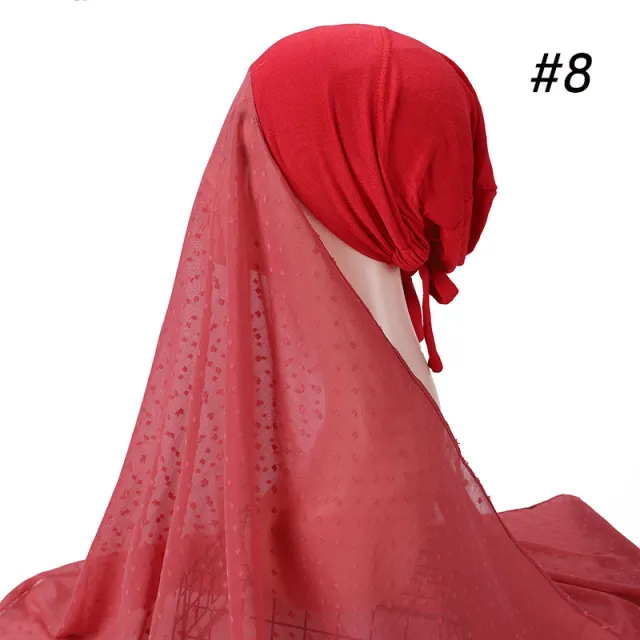 New Adjustable Hat Malaysia Scarf Set Headscarf Rust Red - Shop at LoveMi
