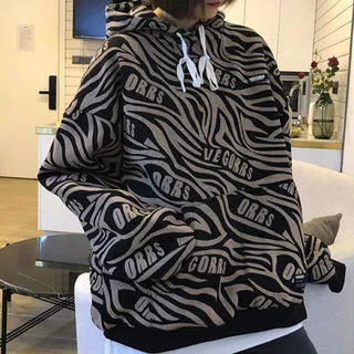 New Autumn And Winter Sweater Girl Loose Student Korean Style Hooded Black - Shop at LoveMi