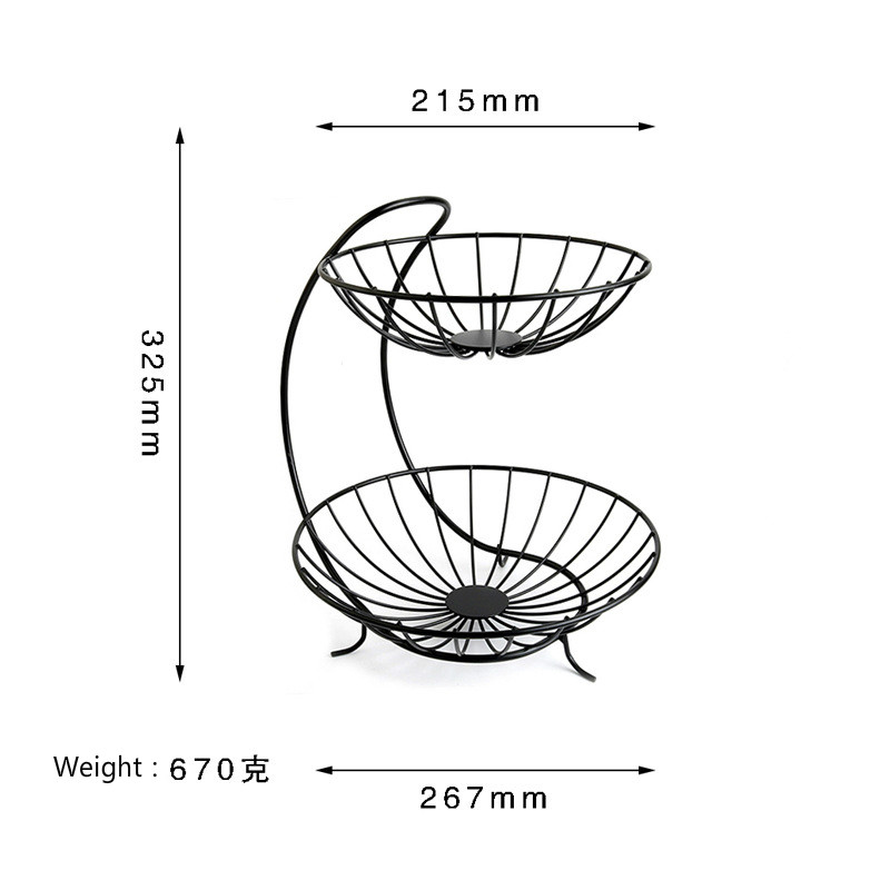 Title 2, Creative Metal Fruit Basket Rack Living Room Fr...