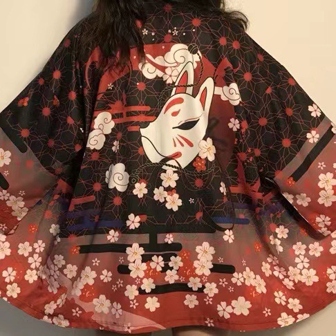 Title 14, Kimono ample 3D pour femme Cape Haori Veste Pro...