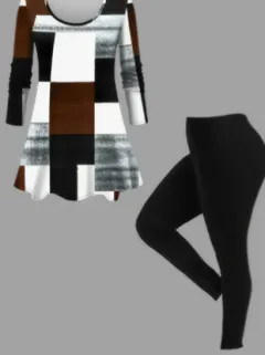 Women's 2 Suits, Printed Cardigan Jacket With Solid Colour Casual Pants Vest Everyday Suit - Style2 - View 1