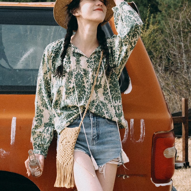 Sun Protection Cardigan Pullover Top Bohemian Style