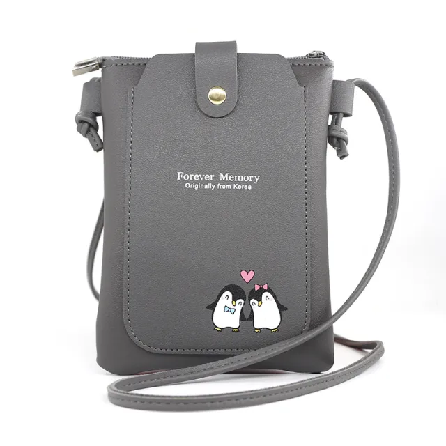 Women's Fashion Casual Zipper Single Shoulder Crossbody Bag Grey - Shop at LoveMi