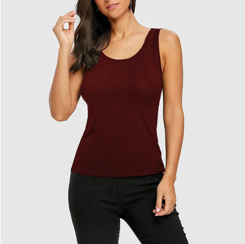 Title 3, Sexy Back Hollow Round Neck Sleeveless T-shirt