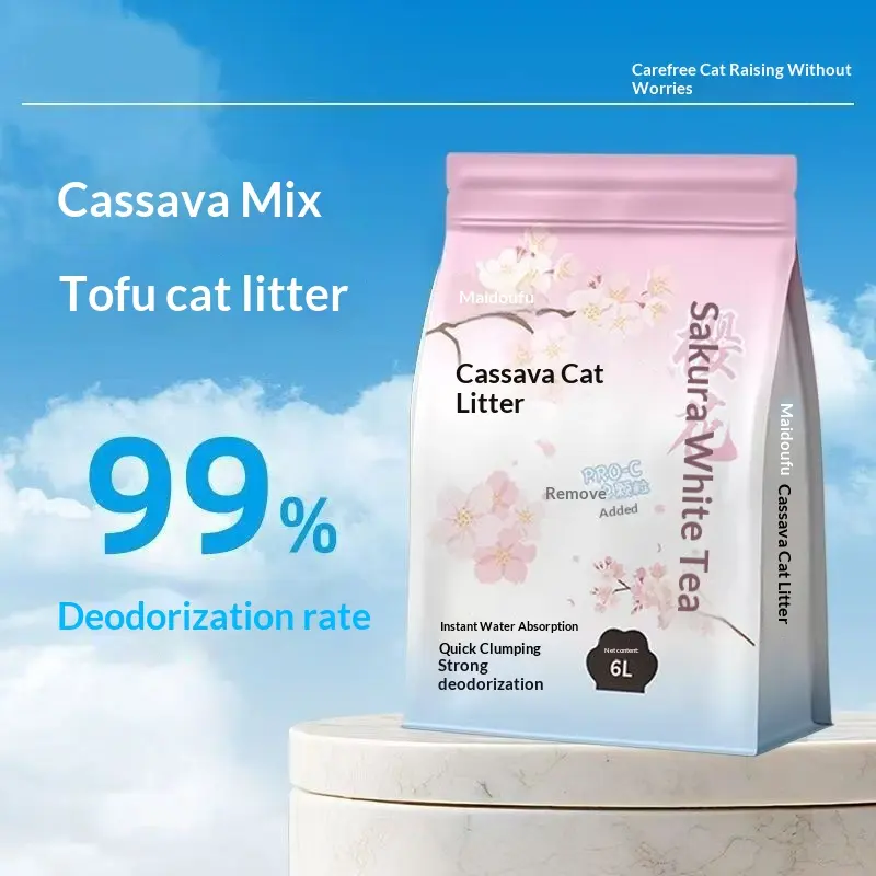 Tapioca Cat Litter, Tofu Mixed Cherry Blossom
