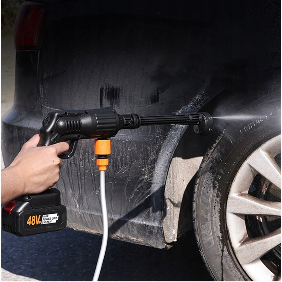 Cordless Car Washer 2 Battery With Box High Pressure Jet Water Cleaner