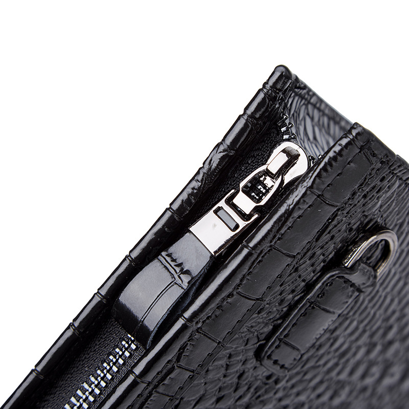 Leather Large Capacity Clip Bag Business Casual Clutch — foto 3