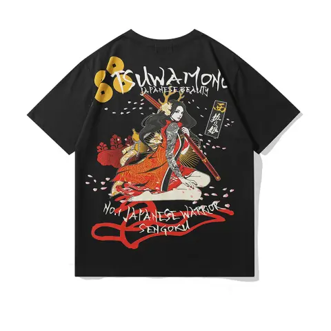 Cotton Embroidered Short Sleeve T-Shirts for Men and Women