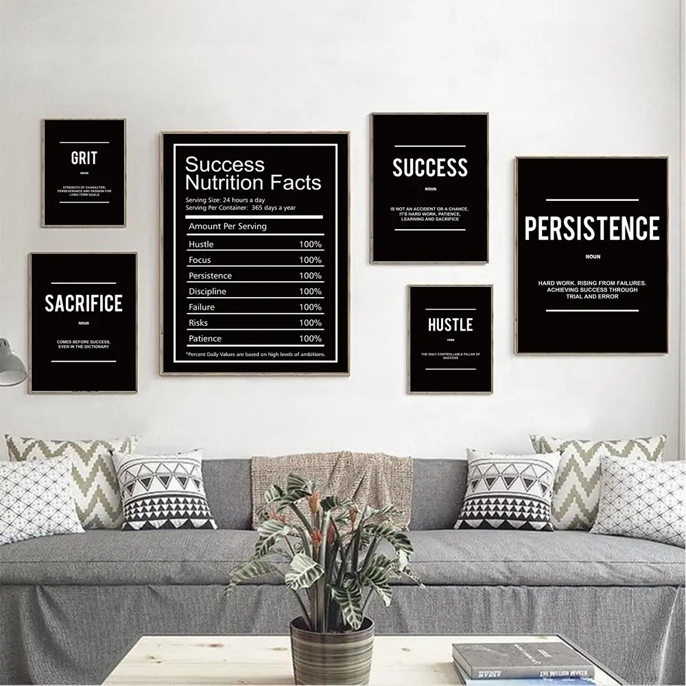 Wall Art Inspirational Quotes Office Decor