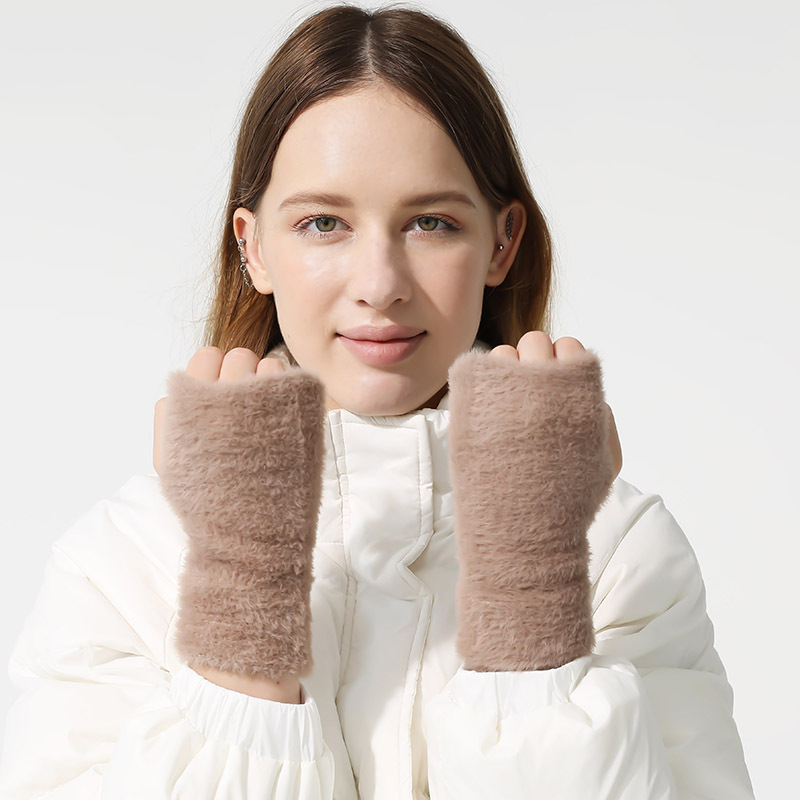 Title 6, Winter Warm Half Finger Knitted Gloves