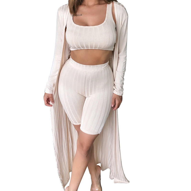 Women's Cross-border Fashion Vest Sports Shorts Casual Jacket Three-piece Suit