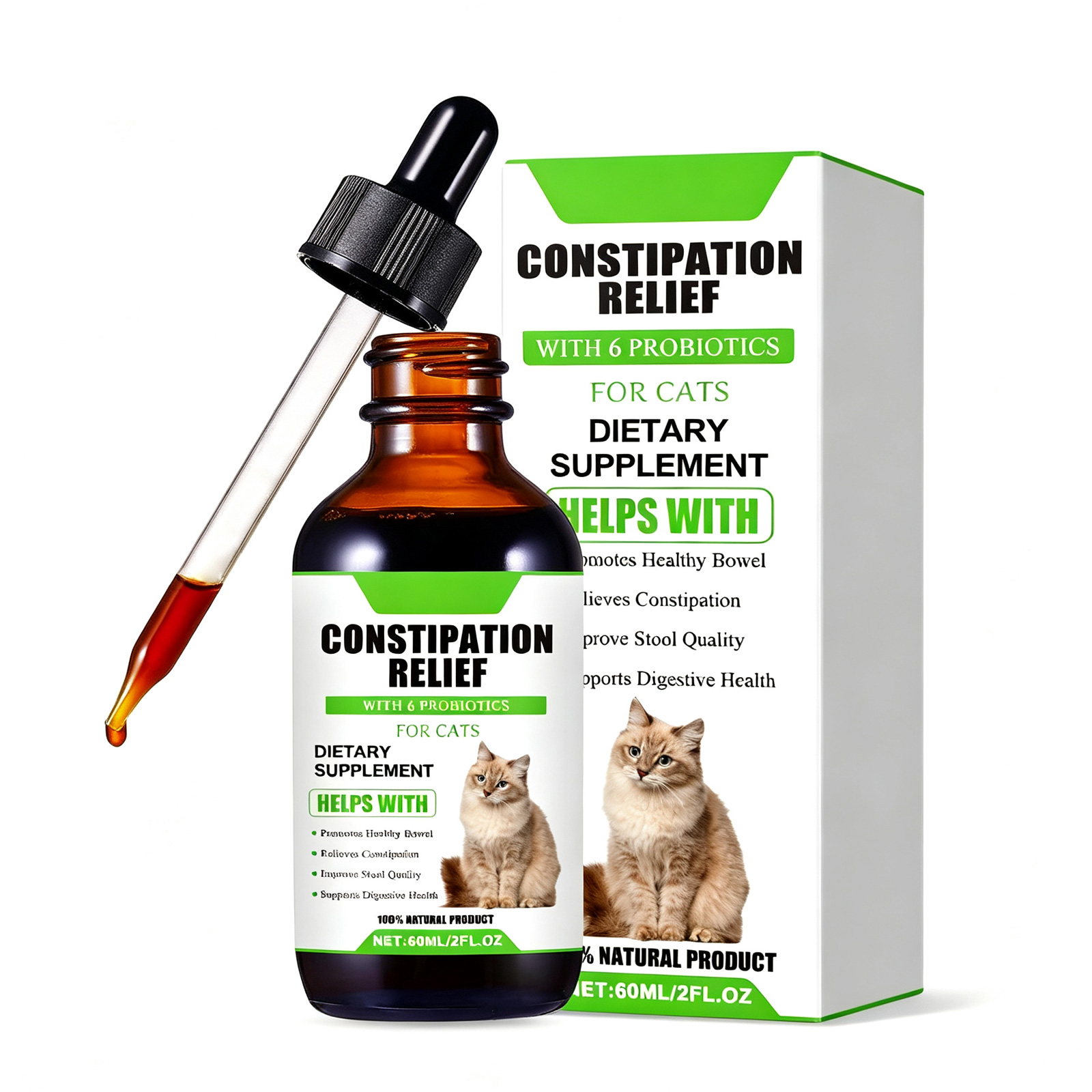 Gotas probióticas digestivas para gatos