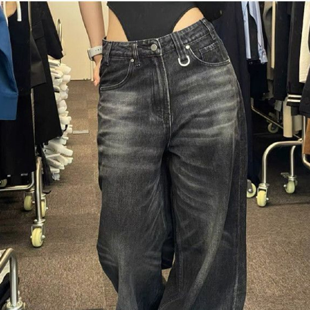 American Style Retro Wide Leg Jeans