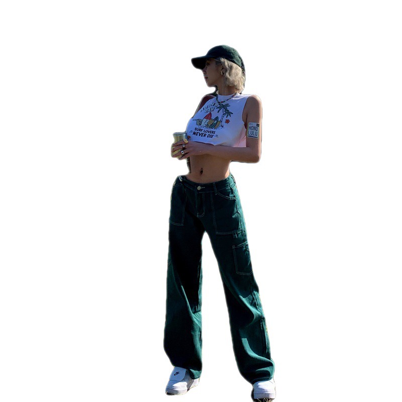 Vintage Tooling Wide Leg High Waist Pants