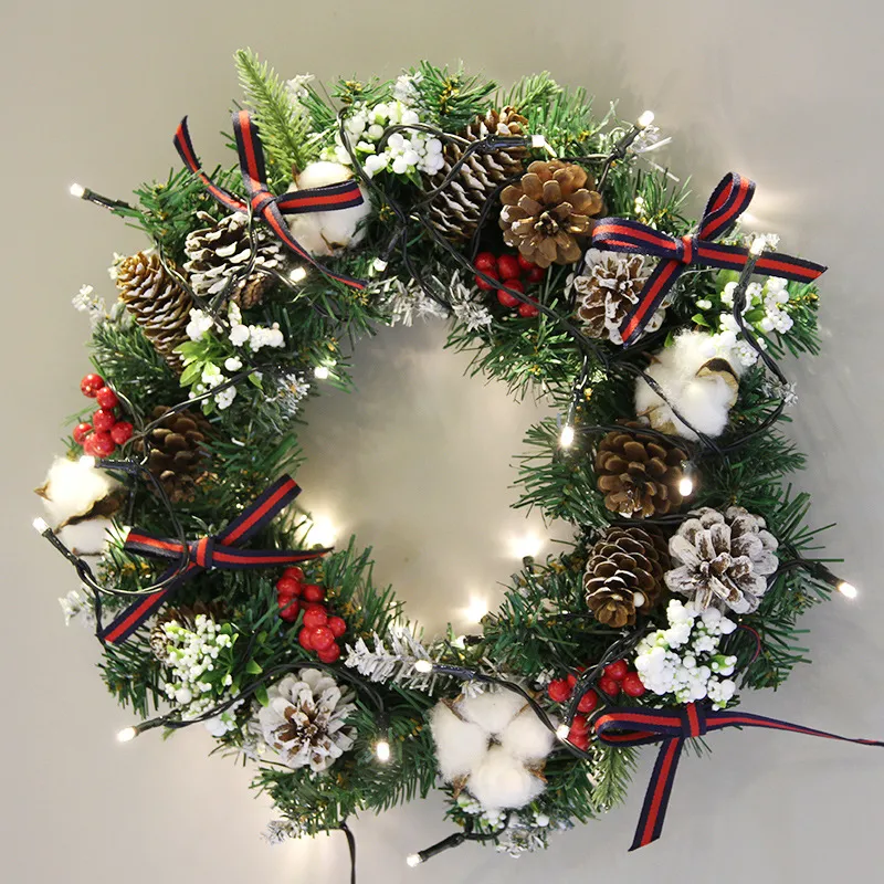 30cm 40cm Christmas Wreath Ornaments Christmas Wreath – image 2