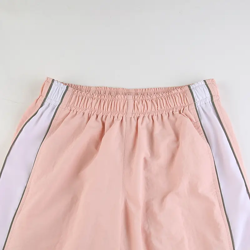 Ladies Elastic Low Waist Woven Casual Pants