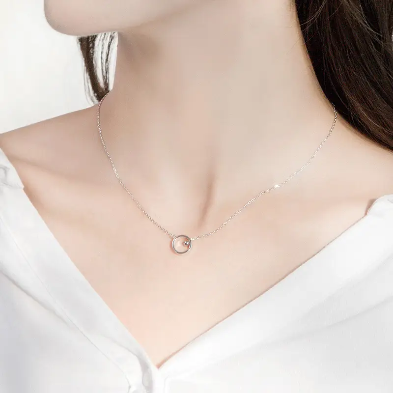 Women's New Geometric Ring Necklace
