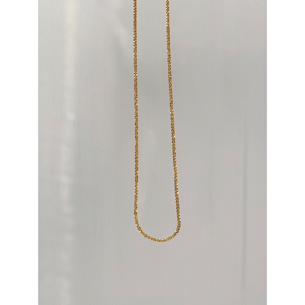Sparkling Silver Clavicle Chain With Diamond Broken Gold And Silver