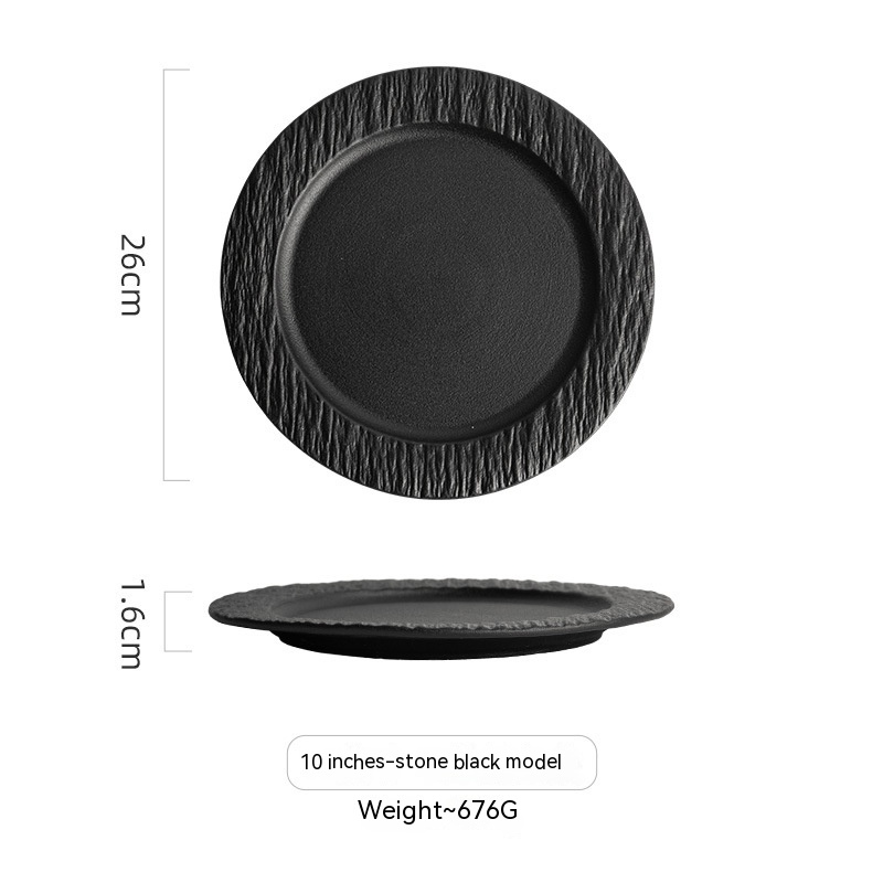 Black 10.5inch flat plate