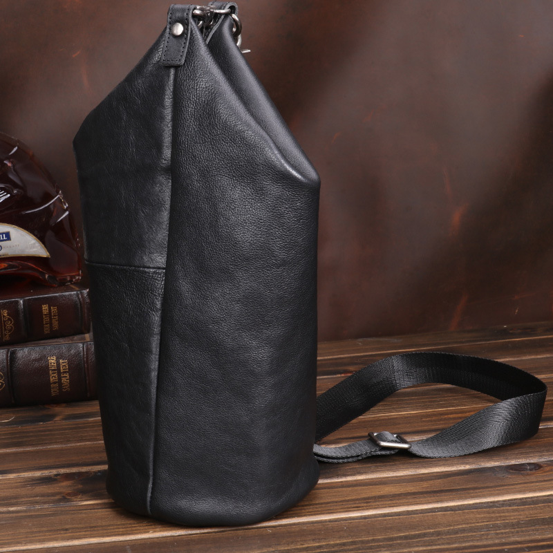 حقيبة صدر رجالية جلدية جديدة - موضة ركوب عصرية كروس بودي