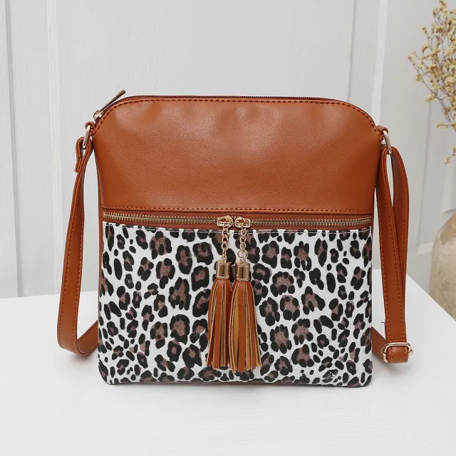 Women's Bags Foreign Trade New Hit Color Leopard Print Tassel Bag Ladies Brown - Shop at LoveMi