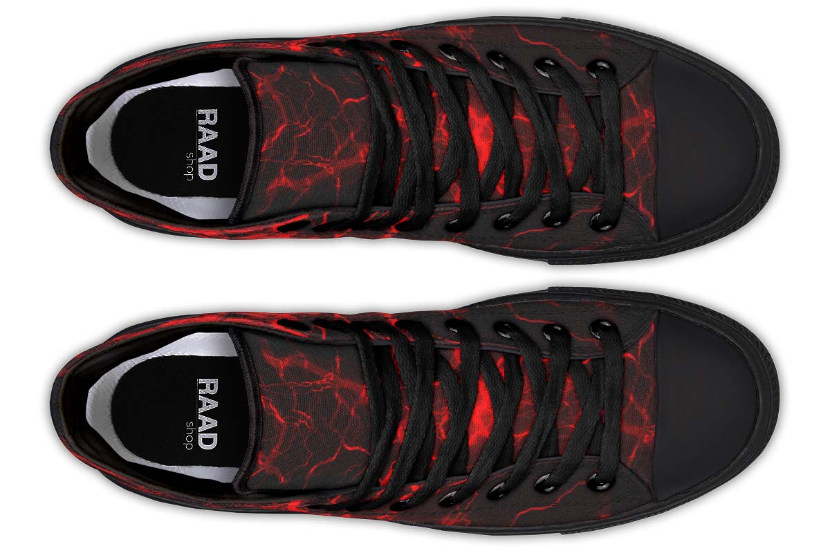 Men's And Women's Fashion Color Printing High-top Canvas Shoes
