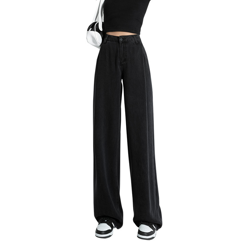 Title 2, Tencel Black Wide Leg Jeans Women