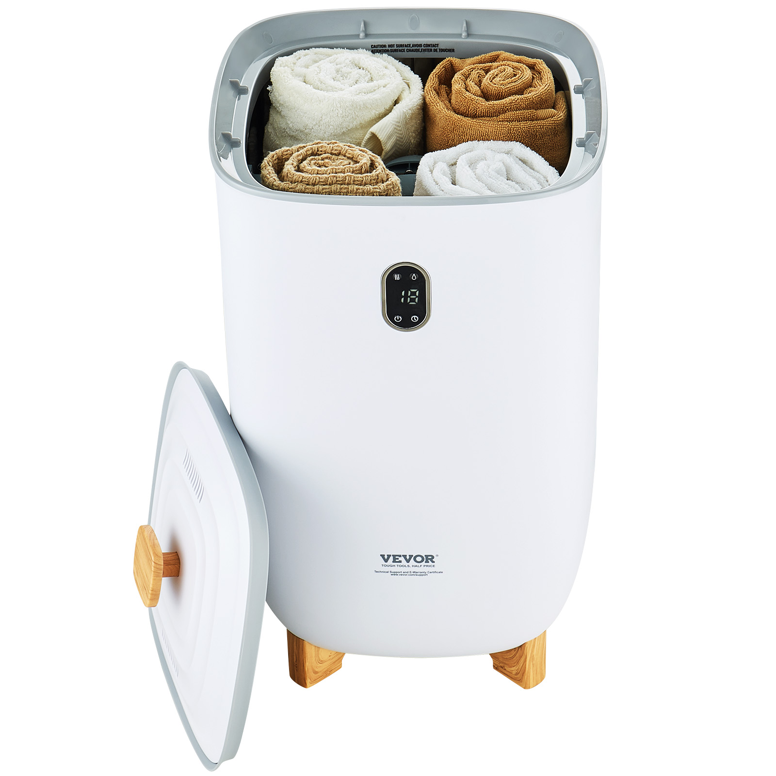 VEVOR 35L Large Towel Warmer Bucket With LED Screen Drying Fuction & Timer White image 5
