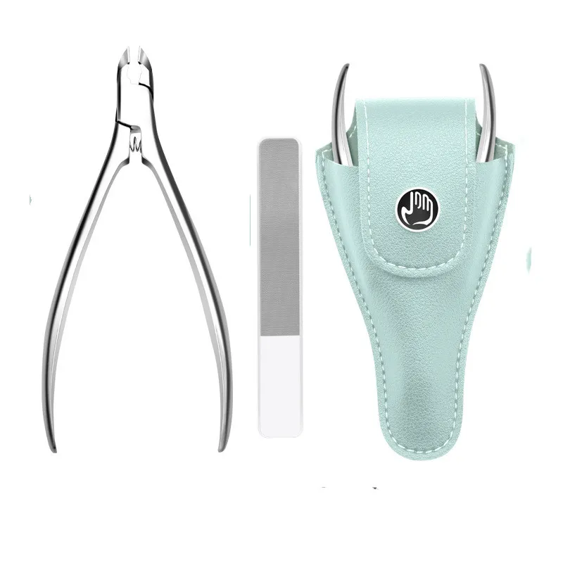 Stainless Steel Olecranon Nail Clipper Manicure Tool - Dead Leather Pliers Blue Green