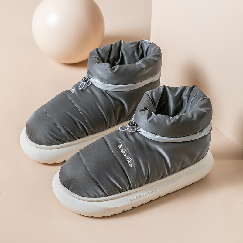 Warm Shoes Winter Home Floor Boots House Shoes For Women Grey - Shop at LoveMi