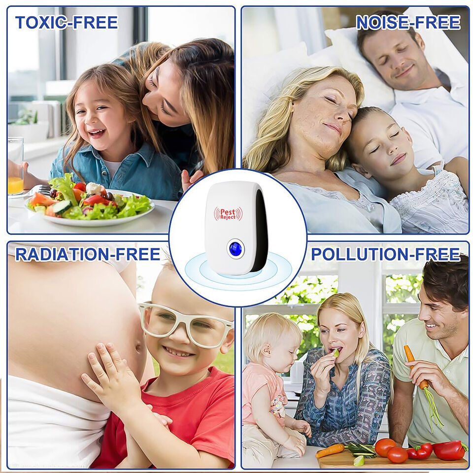 4 PCS Ultrasonic Plug In Pest Repeller Deter Mouse-Mice-Rat-Insect Repellent 7