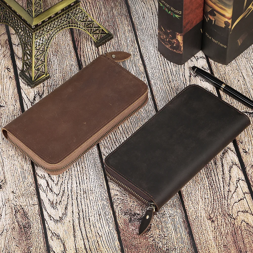 JOYIR Genuine Leather Long Wallets for Men RFID Blocking