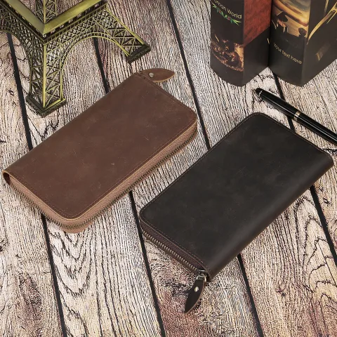 JOYIR Genuine Leather Long Wallets for Men RFID Blocking