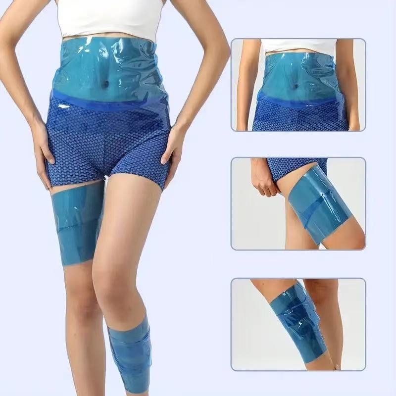 Sauna Waist Wrap Resuable Plastic Wrap Sauna Stomach Belt For Body Wrap Sweater Enhancer With 3pcs Packed