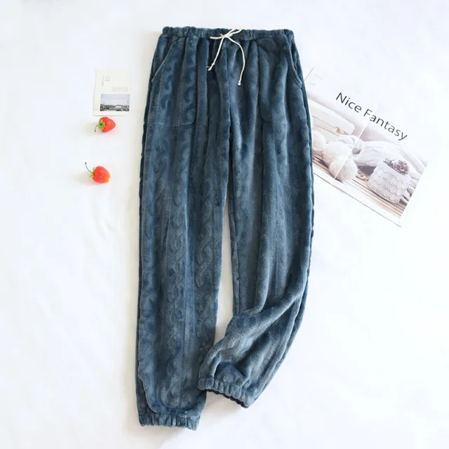Plus Size Loose Women's Pajama Pants Home Trousers Royal Blue - Shop at LoveMi