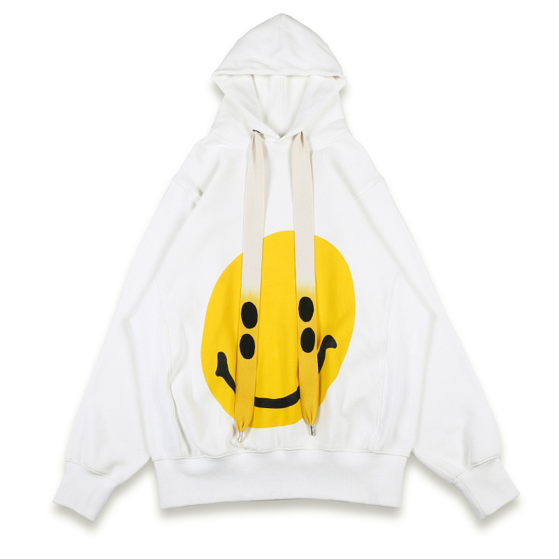 Title 5, Retro smiley drawstring hooded casual sweater