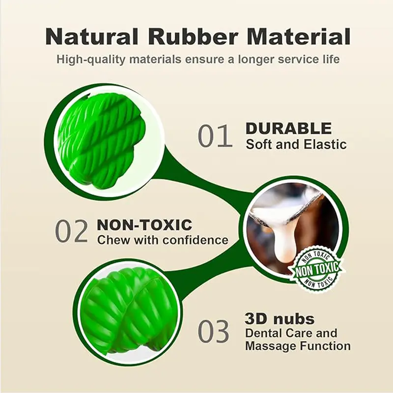 Natural Rubber Horseshoe-Shaped Chew Toys,Dog Toys For Aggressive Chewers, Dog Toys For Medium Large Dogs, Toys For Traning