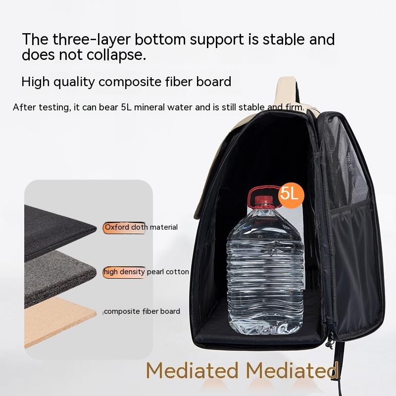 Title 4, Double Shoulder Portable Backpack Portable Zipp...