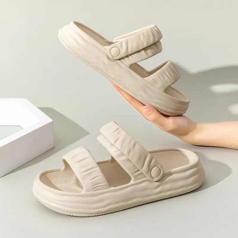 Women's Thick Sole Heightened Non-slip Breathable Slippers