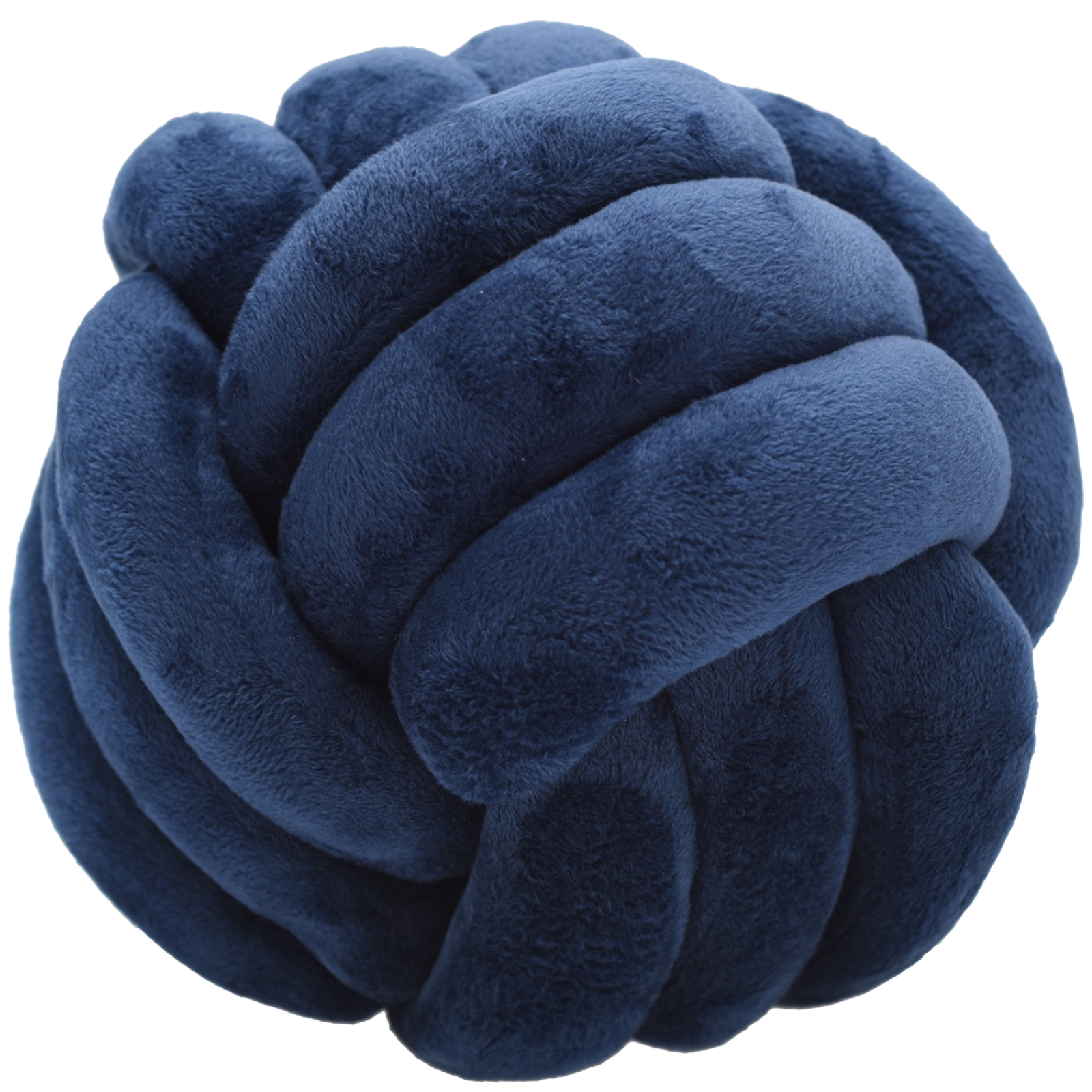 Blue velvet knotted ball