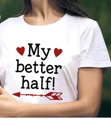 Couple Clothes English Letter Printing Bottoming Shirt