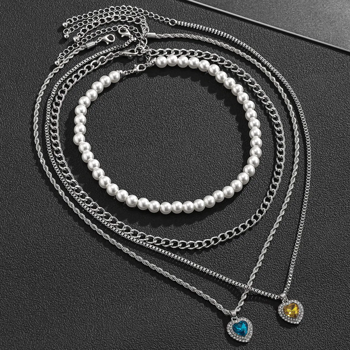 New Men's Multi-layer Pendant Necklace High Street Design Sense Temperament Necklace