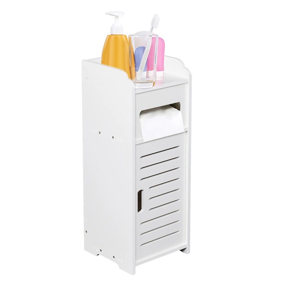 White Bathroom Bedroom Cabinet Drawer Shelf Cupboard Storage Free Standing Floor — image 4