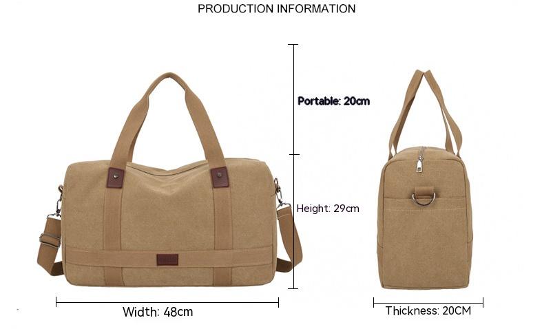 Title 1, Large Capacity Canvas Traveling Bag Male Hand H...